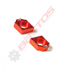 Piece Tendeur chaine YCF CNC ORANGE 15mm de Pit Bike et Dirt Bike