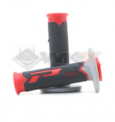 Piece Poign&eacute;es PROGRIP 788 NOIR / ROUGE / GRIS de Pit Bike et Dirt Bike