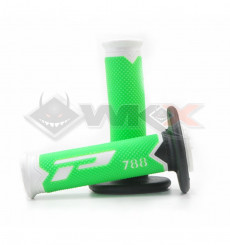 Piece Poign&eacute;es PROGRIP 788 VERT FLUO / BLANC / NOIR  de Pit Bike et Dirt Bike