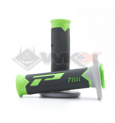 Piece Poign&eacute;es PROGRIP 788 NOIR / VERT / GRIS de Pit Bike et Dirt Bike