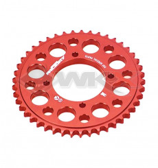 Piece Couronne aluminium YCF axe 75mm 45 dents 420 ROUGE de Pit Bike et Dirt Bike