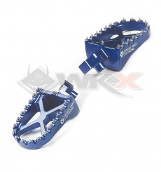 Piece Repose pieds YCF aluminium BLEU de Pit Bike et Dirt Bike