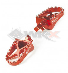 Piece Repose pieds YCF aluminium ORANGE de Pit Bike et Dirt Bike