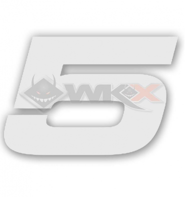 Piece Num&eacute;ro 5 plaque YCF 18cm BLANC de Pit Bike et Dirt Bike