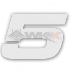Piece Num&eacute;ro 5 plaque YCF 18cm BLANC de Pit Bike et Dirt Bike