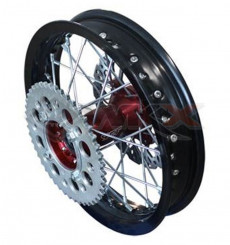 Piece Jante arrière aluminium YCF 12' ROUGE de Pit Bike et Dirt Bike