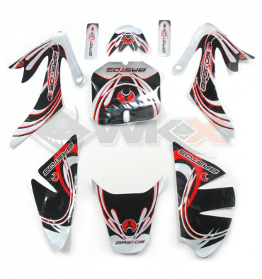 Piece Kit d&eacute;coration vintage BASTOS BIKE CRF50 GRIS &eacute;dition limit&eacute;e de Pit Bike et Dirt Bike