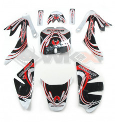 Piece Kit d&eacute;coration vintage BASTOS BIKE CRF50 GRIS &eacute;dition limit&eacute;e de Pit Bike et Dirt Bike