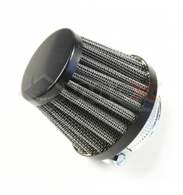 Piece Filtre &agrave; air cornet acier 38mm NOIR de Pit Bike et Dirt Bike