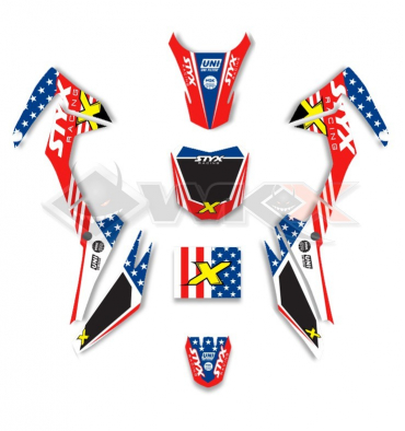 Piece Kit d&eacute;coration STYX RACING Mini CRF 110 de Pit Bike et Dirt Bike