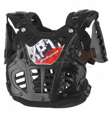 Piece Plastron enfant POLISPORT XP1 NOIR de Pit Bike et Dirt Bike