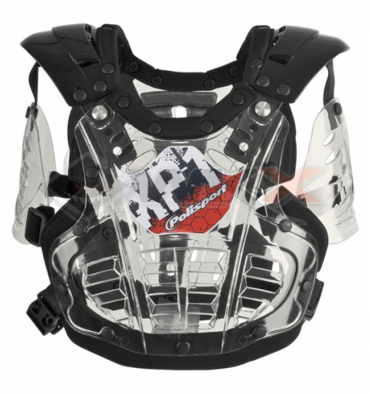 Piece Plastron enfant POLISPORT XP1 TRANSPARENT de Pit Bike et Dirt Bike
