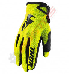 Piece Gants THOR Sector taille S JAUNE FLUO de Pit Bike et Dirt Bike