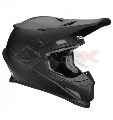 Piece Casque THOR Sector Blackout taille XL NOIR MAT de Pit Bike et Dirt Bike