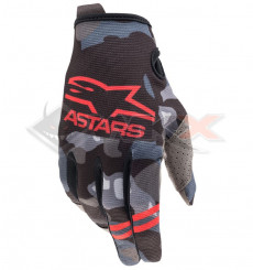 Piece Gants ALPINESTARS Radar taille XXL CAMO ROUGE de Pit Bike et Dirt Bike