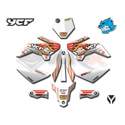 Piece Kit d&eacute;coration YCF 50A mod&egrave;le 2021 de Pit Bike et Dirt Bike