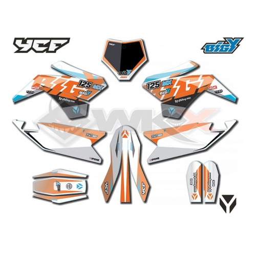 Piece Kit d&eacute;coration BIGY 125 MX YCF 2021 de Pit Bike et Dirt Bike