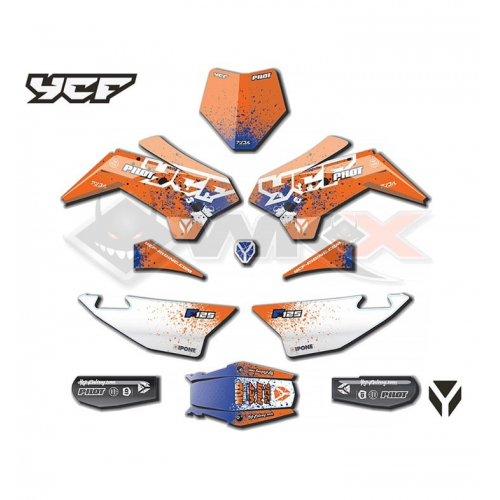 Piece Kit déco YCF Pilot F125 2021 de Pit Bike et Dirt Bike