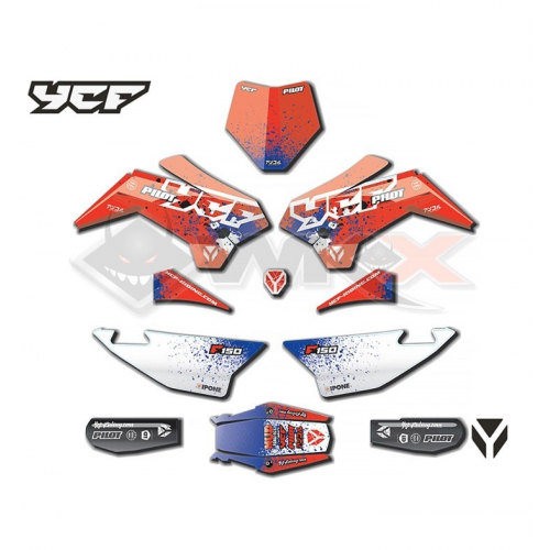 Piece Kit d&eacute;coration Pilot F150 YCF 2021 de Pit Bike et Dirt Bike