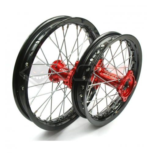 Piece Set de jantes STYX Racing arri&egrave;re 12' + avant 14' de Pit Bike et Dirt Bike