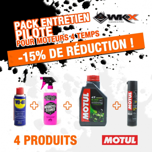 Piece Pack entretien PILOTE moteurs 4 temps MOTUL de Pit Bike et Dirt Bike