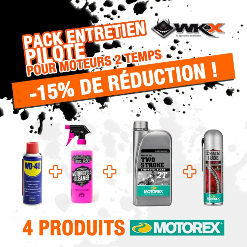 Piece Pack entretien PILOTE moteurs 2 temps MOTOREX de Pit Bike et Dirt Bike