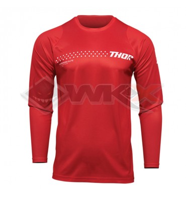 Piece Maillot enfant THOR SECTOR MINIMAL RED taille YS de Pit Bike et Dirt Bike