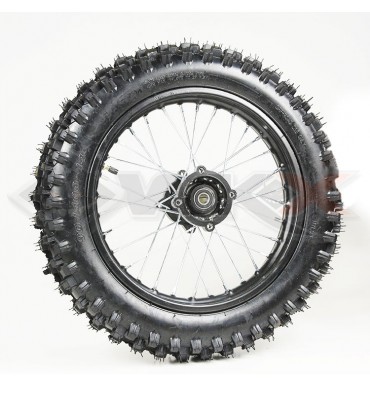 Piece Roue arri&egrave;re seule 14' axe 15mm de Pit Bike et Dirt Bike
