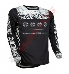 Piece Maillot MOOSE RACING M1 NOIR/BLANC taille S de Pit Bike et Dirt Bike