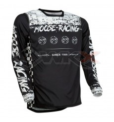Piece Maillot MOOSE RACING M1 NOIR/BLANC taille S de Pit Bike et Dirt Bike