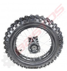 Piece Roue arri&egrave;re seule 12' axe 15mm de Pit Bike et Dirt Bike
