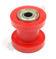 Piece Roulette de chaine 10mm ROUGE de Pit Bike et Dirt Bike