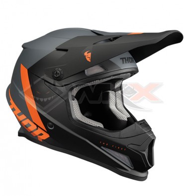 Piece Casque THOR SECTOR CHEV  NOIR/ GRIS / ORANGE taille S de Pit Bike et Dirt Bike