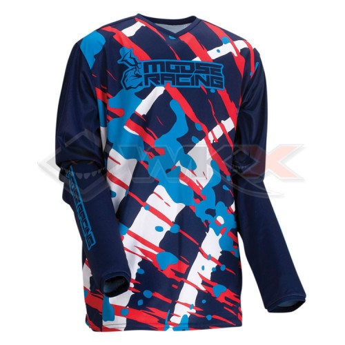 Piece Maillot enfant MOOSE RACING AGROID BLEU taille YM de Pit Bike et Dirt Bike