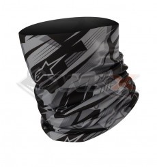 Piece Tour de cou ALPINESTARS Blurred neck Tube NOIR/ANTHRACITE de Pit Bike et Dirt Bike