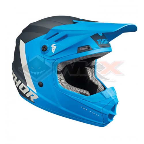 Piece Casque enfant THOR SECTOR CHEV BLEU/GRIS CLAIR taille YS de Pit Bike et Dirt Bike
