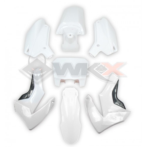 Piece Kit plastique type Mini CRF110 BLANC de Pit Bike et Dirt Bike