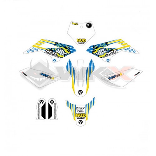 Piece Kit d&eacute;coration COMPLET YCF 50A 2022 de Pit Bike et Dirt Bike