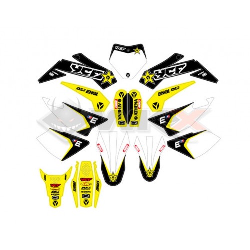 Piece Kit d&eacute;coration RACING NOIR 2022 de Pit Bike et Dirt Bike