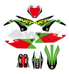Piece Kit d&eacute;coration YCF BIGY RACING VERT 2022 de Pit Bike et Dirt Bike