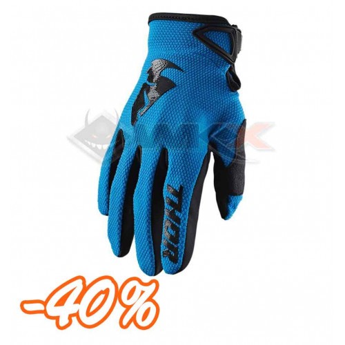 Piece Gants enfant THOR Sector taille YXS BLEU de Pit Bike et Dirt Bike