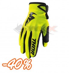 Piece Gants THOR Sector taille 2XL JAUNE FLUO de Pit Bike et Dirt Bike