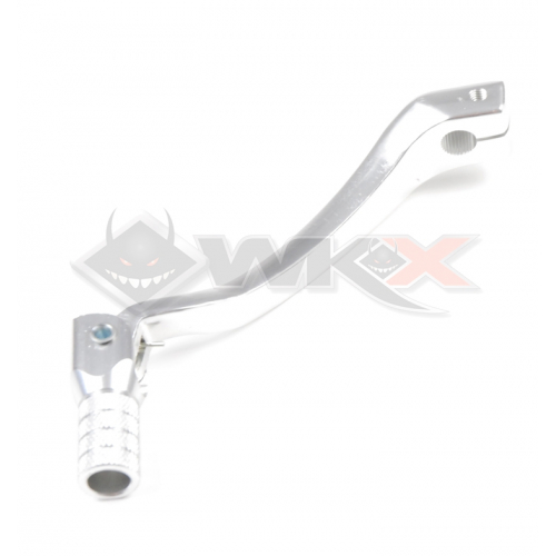 Piece S&eacute;lecteur de vitesse d&eacute;cal&eacute; aluminium CHROME de Pit Bike et Dirt Bike