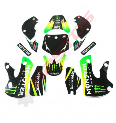 Piece Kit d&eacute;coration MONSTER KLX VERT de Pit Bike et Dirt Bike