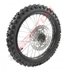 Piece Roue avant compl&egrave;te 14' axe 15mm de Pit Bike et Dirt Bike