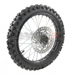 Piece Roue avant compl&egrave;te 14' axe 15mm de Pit Bike et Dirt Bike