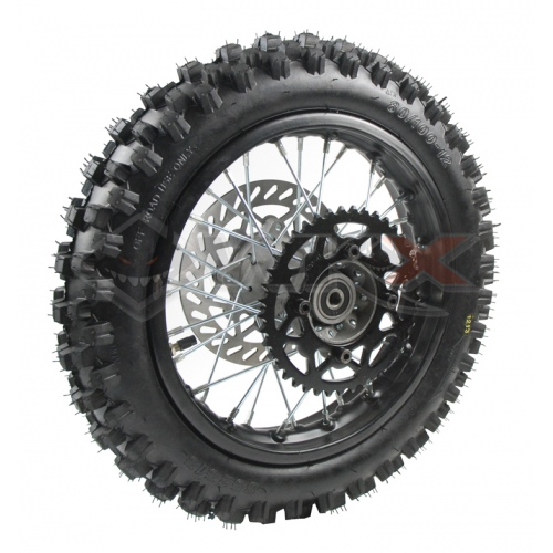 Piece Roue arri&egrave;re compl&egrave;te 10' axe 15mm de Pit Bike et Dirt Bike