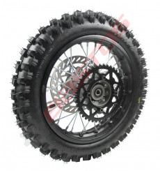 Piece Roue arri&egrave;re compl&egrave;te 12' axe 12mm de Pit Bike et Dirt Bike