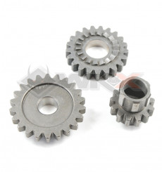 Piece Pignons kick LIFAN kit 3 pi&egrave;ces de Pit Bike et Dirt Bike