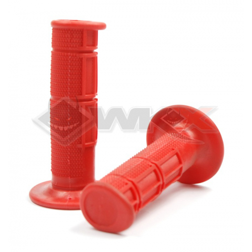 Piece Poign&eacute;es plastique soft grip ROUGE de Pit Bike et Dirt Bike